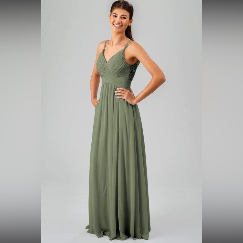 Elegant Olive Green Prom Dress.  Make an offer!